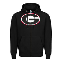 Black georgia a Zipper Hoodie - linhVisuals