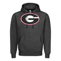 Charcoal Heather georgia a Zipper Hoodie - linhVisuals