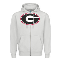 Dove Grey georgia a Zipper Hoodie - linhVisuals