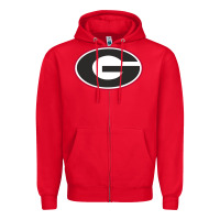 Red georgia a Zipper Hoodie - linhVisuals