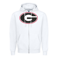 White georgia a Zipper Hoodie - linhVisuals