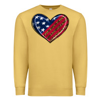 Antique Gold leopard with american flag Premium Sweatshirt - RanaPortraitStore