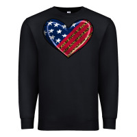 Black leopard with american flag Premium Sweatshirt - RanaPortraitStore