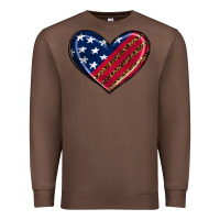 Chestnut leopard with american flag Premium Sweatshirt - RanaPortraitStore