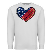 Dove Grey leopard with american flag Premium Sweatshirt - RanaPortraitStore