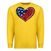 Lemon leopard with american flag Premium Sweatshirt - RanaPortraitStore