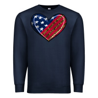 Navy leopard with american flag Premium Sweatshirt - RanaPortraitStore