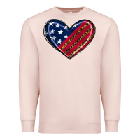Pale Pink leopard with american flag Premium Sweatshirt - RanaPortraitStore