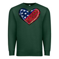 Sports Green leopard with american flag Premium Sweatshirt - RanaPortraitStore