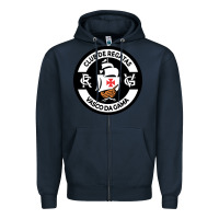 Navy vasco#da#gama Zipper Hoodie - linhVisuals