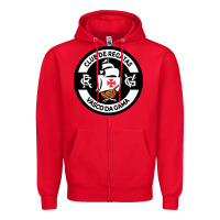 Red vasco#da#gama Zipper Hoodie - linhVisuals