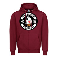 Burgundy vasco#da#gama Zipper Hoodie - linhVisuals