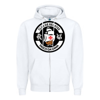 White vasco#da#gama Zipper Hoodie - linhVisuals