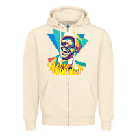 Sandshell stevie wonder vintage Zipper Hoodie - linhVisuals