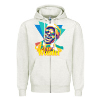 Oatmeal Heather stevie wonder vintage Zipper Hoodie - linhVisuals