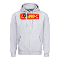 Heather Grey suitable-pollo-campero-worn Zipper Hoodie - linhVisuals