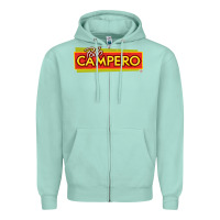 Seafoam suitable-pollo-campero-worn Zipper Hoodie - linhVisuals