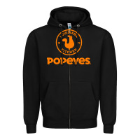 Black suitable-popeyes-worn Zipper Hoodie - linhVisuals