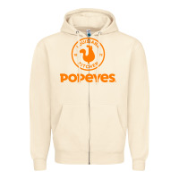 Sandshell suitable-popeyes-worn Zipper Hoodie - linhVisuals