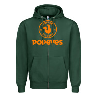 Sports Green suitable-popeyes-worn Zipper Hoodie - linhVisuals