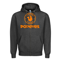 Charcoal Heather suitable-popeyes-worn Zipper Hoodie - linhVisuals