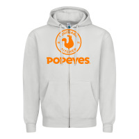 Dove Grey suitable-popeyes-worn Zipper Hoodie - linhVisuals