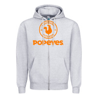 Heather Grey suitable-popeyes-worn Zipper Hoodie - linhVisuals