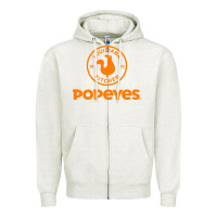 Oatmeal Heather suitable-popeyes-worn Zipper Hoodie - linhVisuals