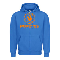 True Royal suitable-popeyes-worn Zipper Hoodie - linhVisuals