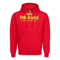 Red suitable-pollo-tropical-worn Zipper Hoodie - linhVisuals
