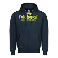 Navy suitable-pollo-tropical-worn Zipper Hoodie - linhVisuals