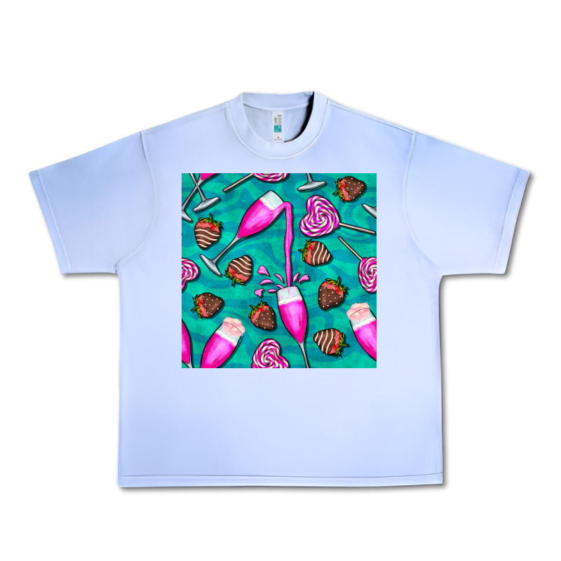 Valentines Day Champagne And Strawberry Urban Heavy Tee by BundleAndBundleShop | Teevron