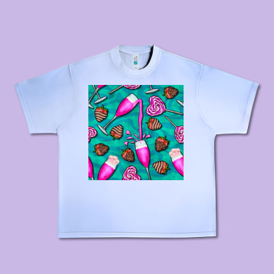 Valentines Day Champagne And Strawberry Urban Heavy Tee Designed By Bundleandbundleshop