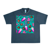 Midnight Navy valentines day champagne and strawberry Urban Heavy Tee - BundleAndBundleShop