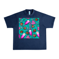 Navy valentines day champagne and strawberry Urban Heavy Tee - BundleAndBundleShop