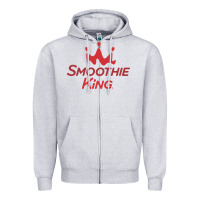 Heather Grey suitable-smoothie-king-worn Zipper Hoodie - linhVisuals