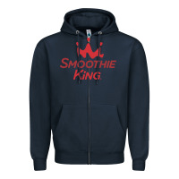 Navy suitable-smoothie-king-worn Zipper Hoodie - linhVisuals