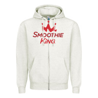 Oatmeal Heather suitable-smoothie-king-worn Zipper Hoodie - linhVisuals