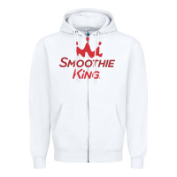 White suitable-smoothie-king-worn Zipper Hoodie - linhVisuals