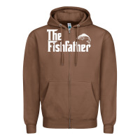 Chestnut mens the fishfather funny fish father day lover t shirt t shirt Zipper Hoodie - linhVisuals
