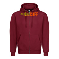 Burgundy suitable-tropical-smoothie-cafe-worn Zipper Hoodie - linhVisuals