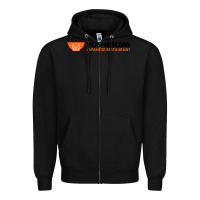 Black suitable-yoshinoya-worn Zipper Hoodie - linhVisuals