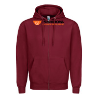 Burgundy suitable-yoshinoya-worn Zipper Hoodie - linhVisuals