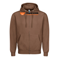Chestnut suitable-yoshinoya-worn Zipper Hoodie - linhVisuals