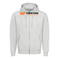 Dove Grey suitable-yoshinoya-worn Zipper Hoodie - linhVisuals