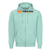 Seafoam suitable-yoshinoya-worn Zipper Hoodie - linhVisuals