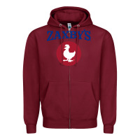 Burgundy suitable-zaxby's-worn Zipper Hoodie - linhVisuals