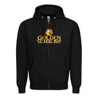 Black suitable-golden-chick-worn Zipper Hoodie - linhVisuals