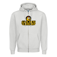 Dove Grey suitable-golden-chick-worn Zipper Hoodie - linhVisuals