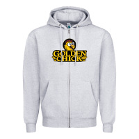 Heather Grey suitable-golden-chick-worn Zipper Hoodie - linhVisuals
